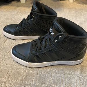 Adidas black high tops